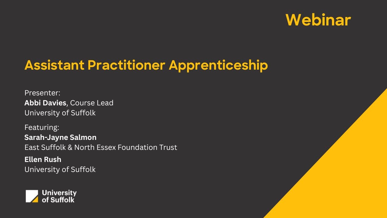 Assistant Practitioner Foundation Degree Apprenticeship Webinar