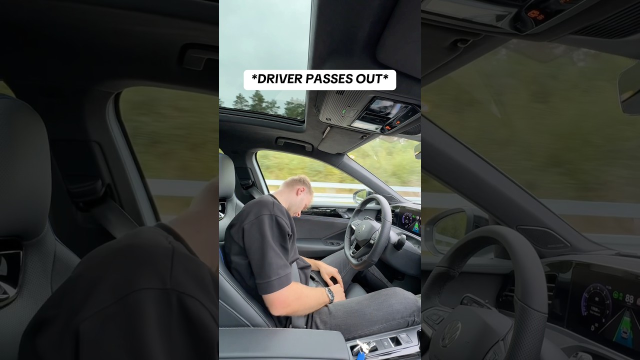 VW saves passed out driver🆘😳 #accident #safety #cars #vw #volkswagen #passat