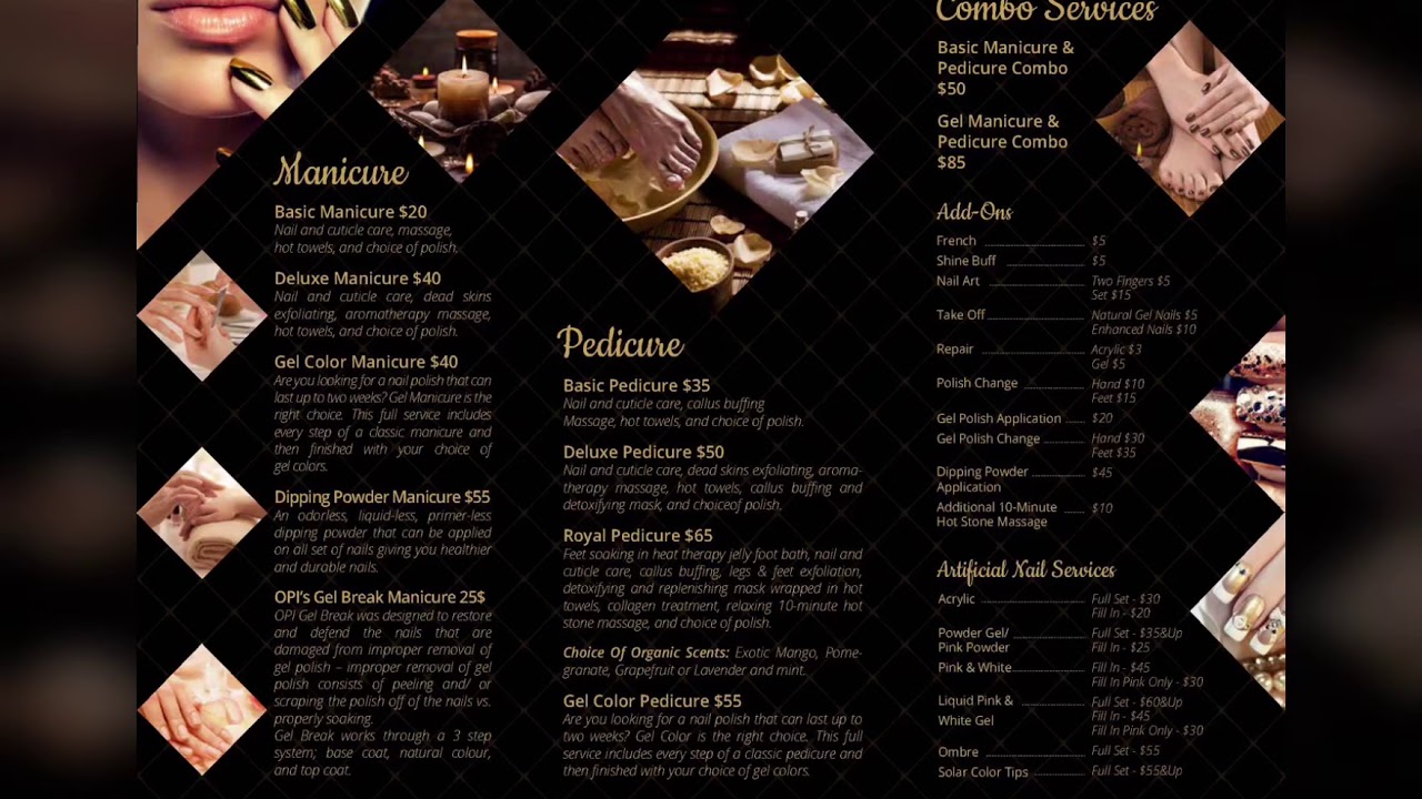 Brochure for Nail Salon
