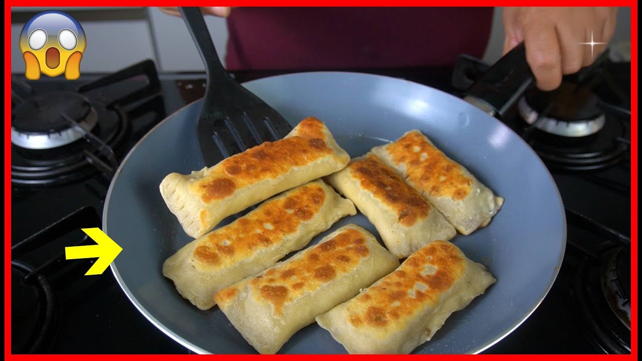 LANCHE DE FRIGIDEIRA COM APENAS 3 INGREDIENTES PRONTO EM POUCOS MINUTOS 😱