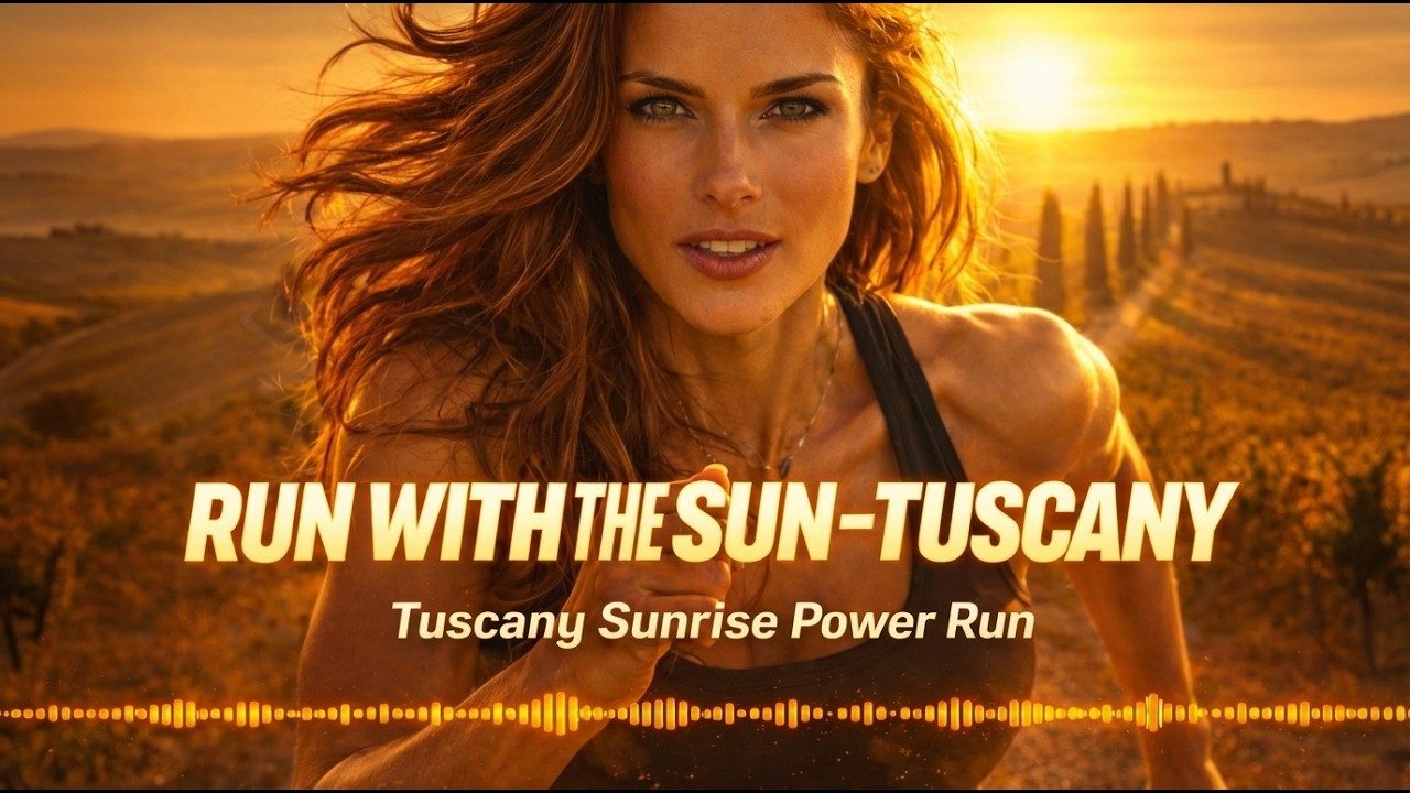 40 MIN TUSCANY SUNRISE RUN 🌅 | RUN WITH THE SUN