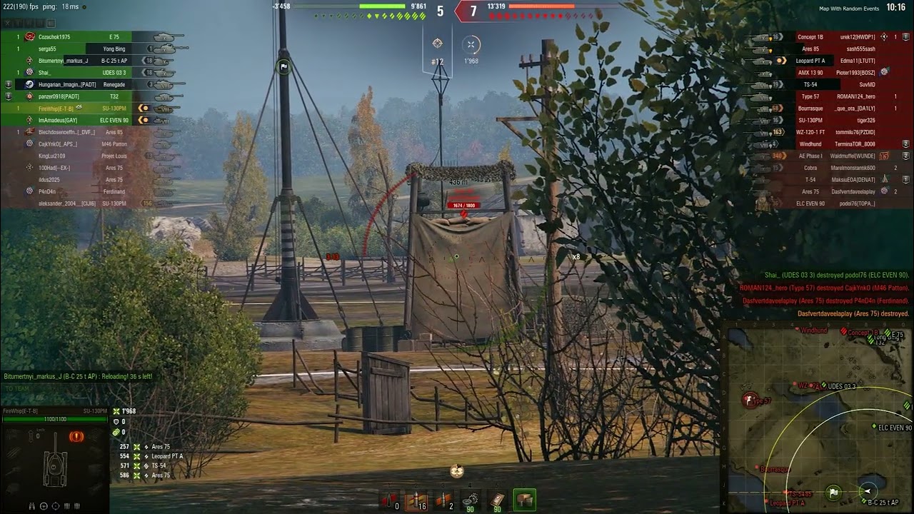Obcasnik z World of Tanks - SU130M na Malinovke.