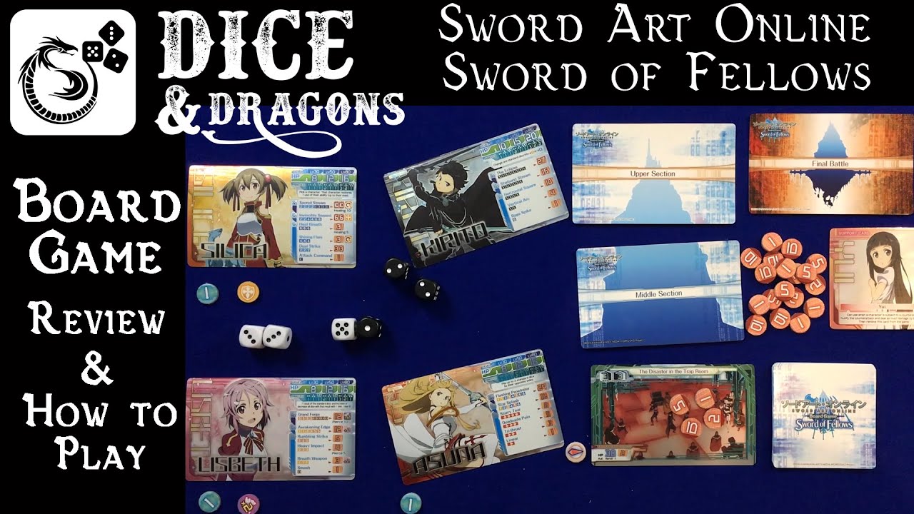 Dice and Dragons - Sword Art Online Board Game Sword of Fellows Review and How to Play