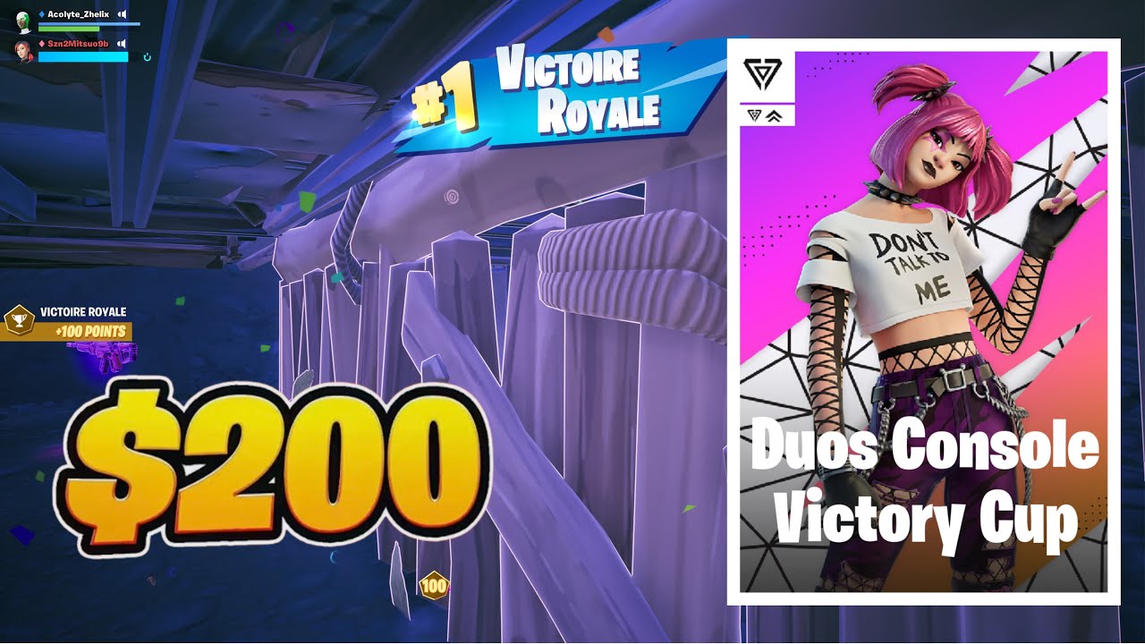 How We Won 200$ in Duos Console Victory Cup ! (130 PING) 🤑🤑🤑