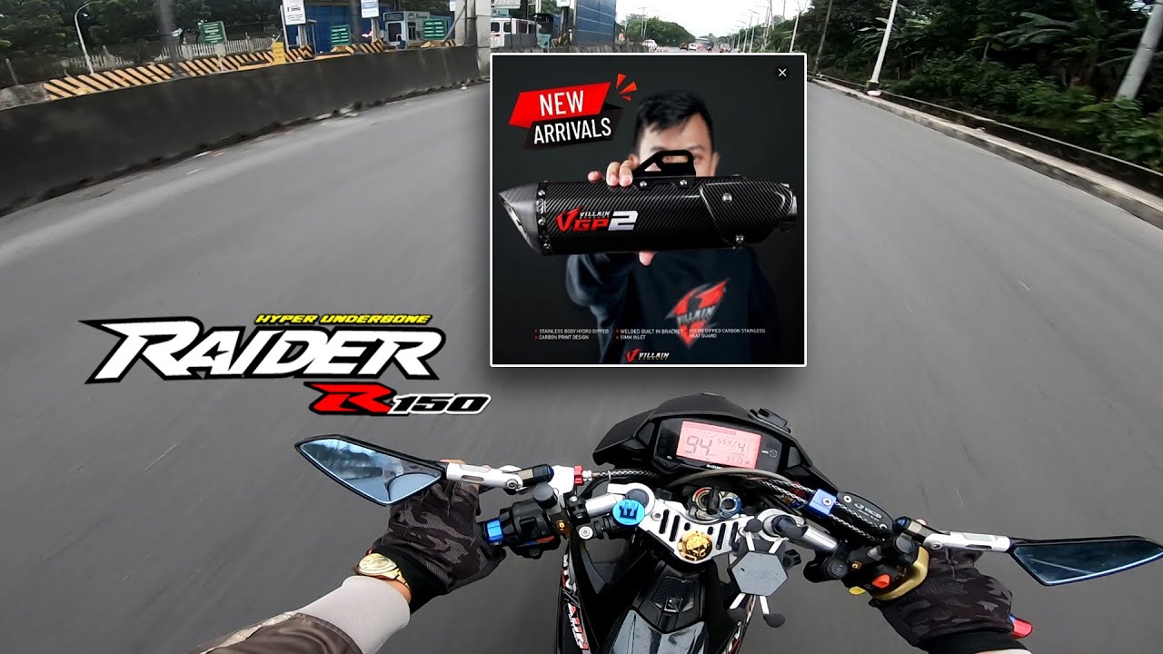 Villain GP2 Exhaust installed on Raider 150 FI: sound check on the road