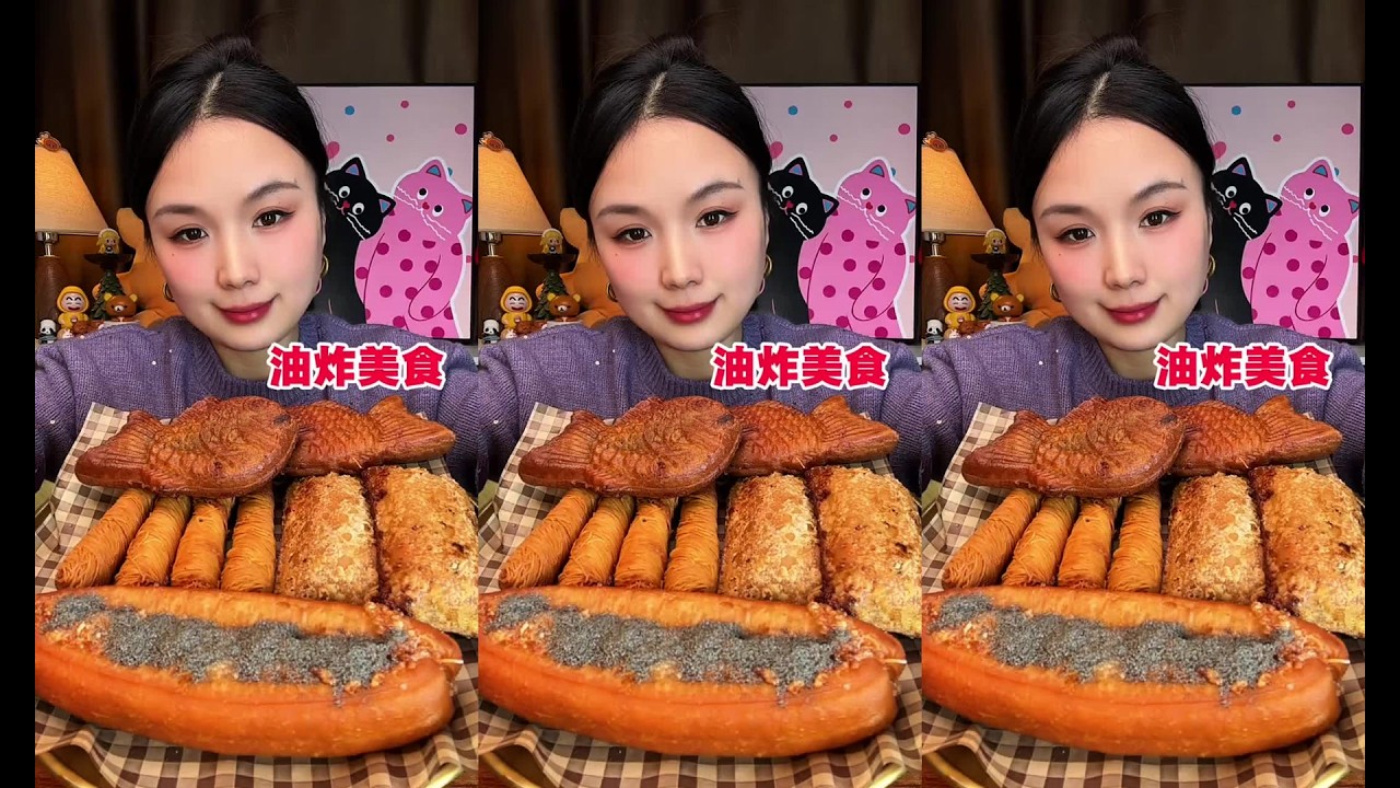 CHINESE MUKBANG SWEETFOOD,CAKE EATING SHOW EATING SPICY NOODLES MeatMingleSister