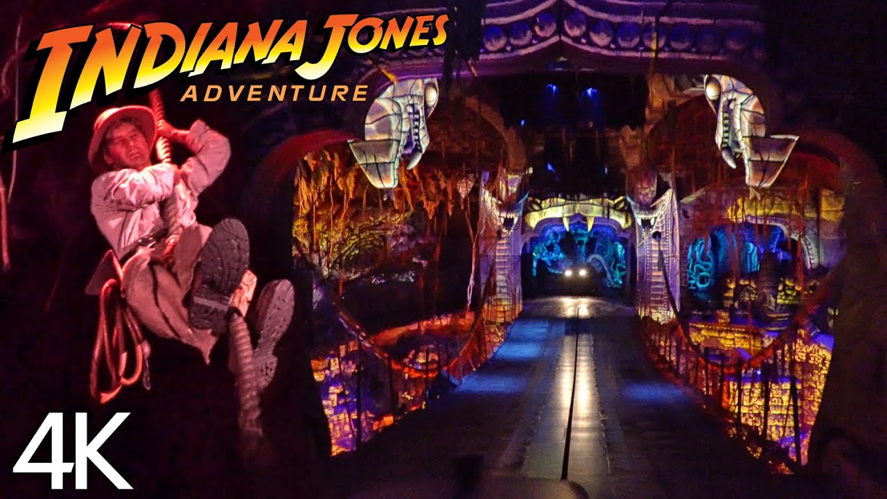 [4K-Extreme Low Light] Indiana Jones Adventure Ride - Disneyland Resort