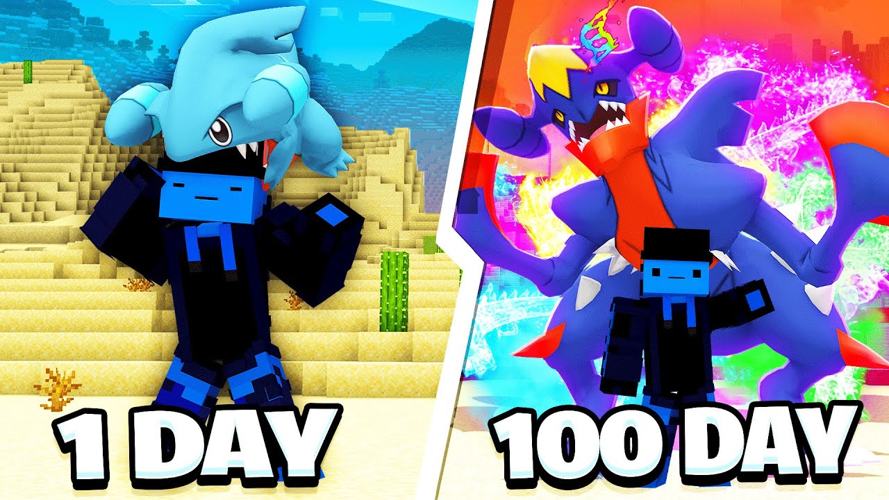 I SPENT 100 DAYS in DRAGON TYPE ONLY PIXELMON (Minecraft Pokémon)