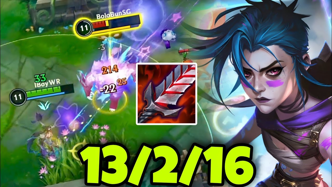 WILD RIFT ADC // THIS JINX GOT MASSIVE DAMAGE WITH THIS BUILD AND RUNE IN PATCH 6.2K GAMEPLAY!