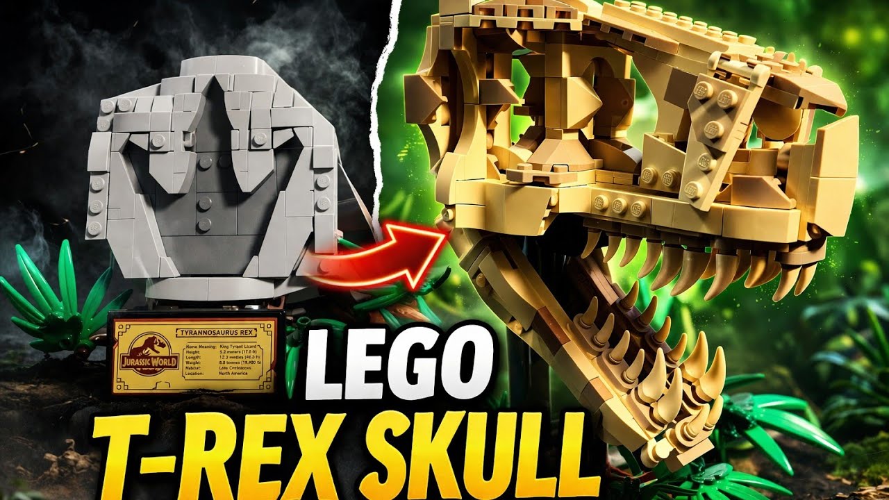 Lego 76964 Dinosaurs Fossils: T.rex Skull Build & Review