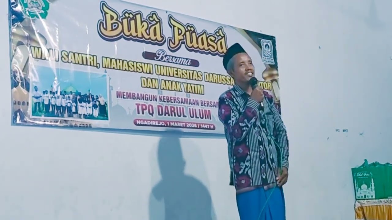 Sambutan Pimpinan TPQ Darul Ulum Ustadz Bambang Irawan Dalam Acara Bukber Bersama Unida Gontor 2026