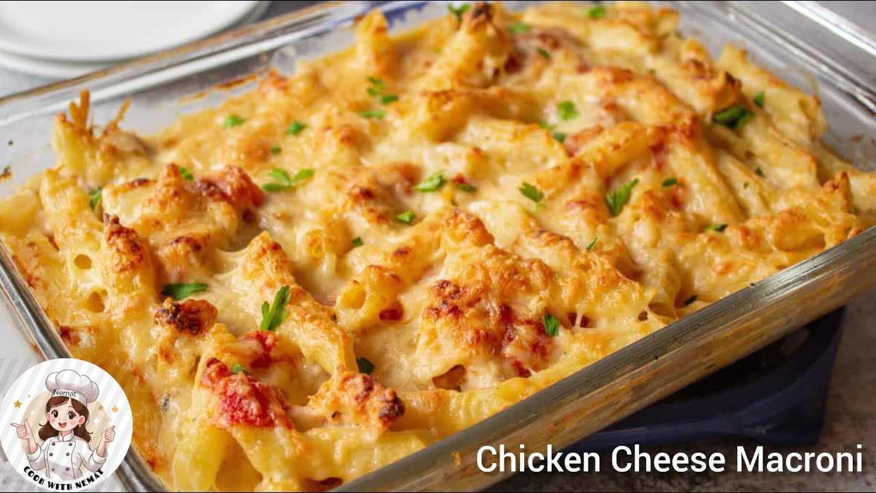 Chicken Macroni recipe | Baked Creamy Chicken Pasta | White Sauce Chicken pasta 🤤| Pasta Recipe 