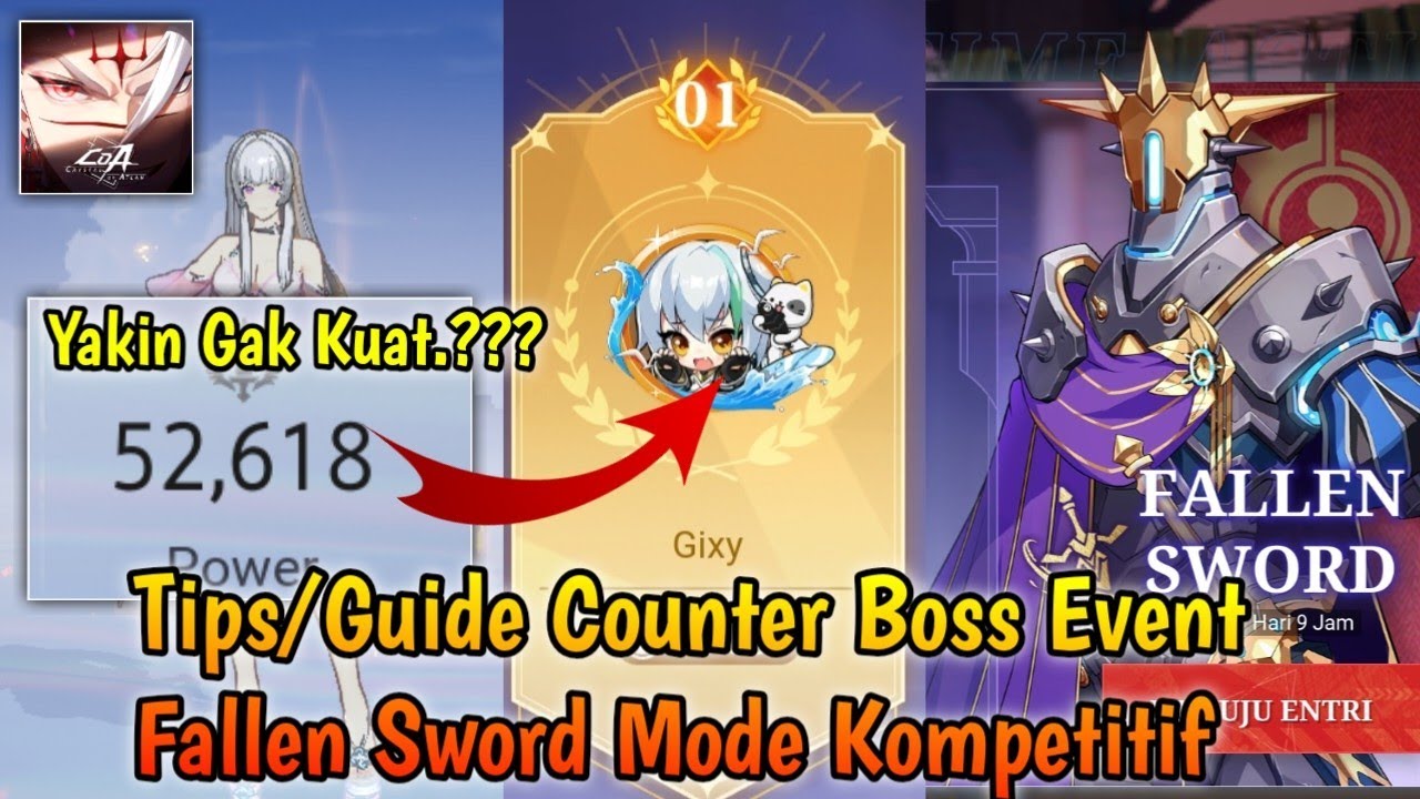 Power 52K Gak Bisa Lawan Boss Fallen Sword Mode Kompe!?Yakin.? - Crystal of Atlan Gameplay 