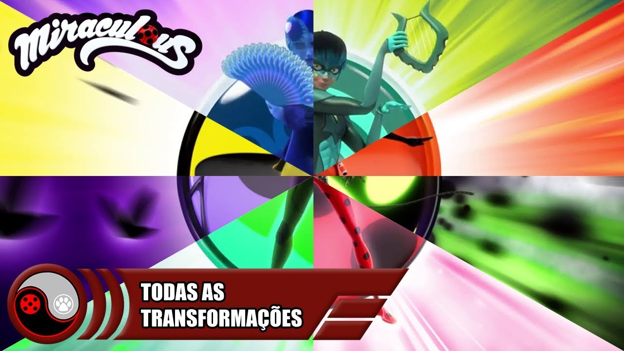 Miraculous - Todas as Transformações DUBLADAS