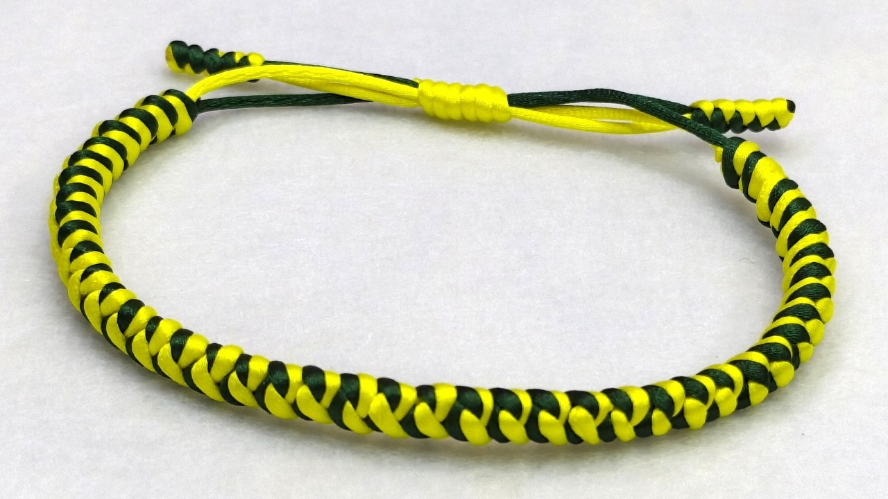 Easy: DIY Two Color Snake Knot Bracelet / Snake Knot Friendship Bracelet
