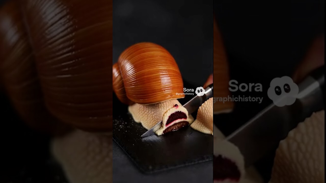 Photo real snail cake 