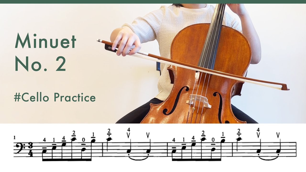 【大提琴】 鈴木第一冊｜巴哈 第2號小步舞曲 / Suzuki Cello Book 1 Minuet No. 2 by J. S. Bach