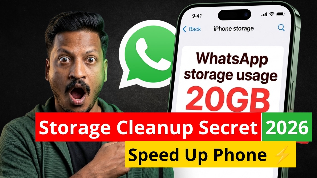 WhatsApp 20GB Storage எடுத்துருக்கா? 😳 Secret Cleanup Tool Tamil @techwithvignesh #whatsapptipstamil