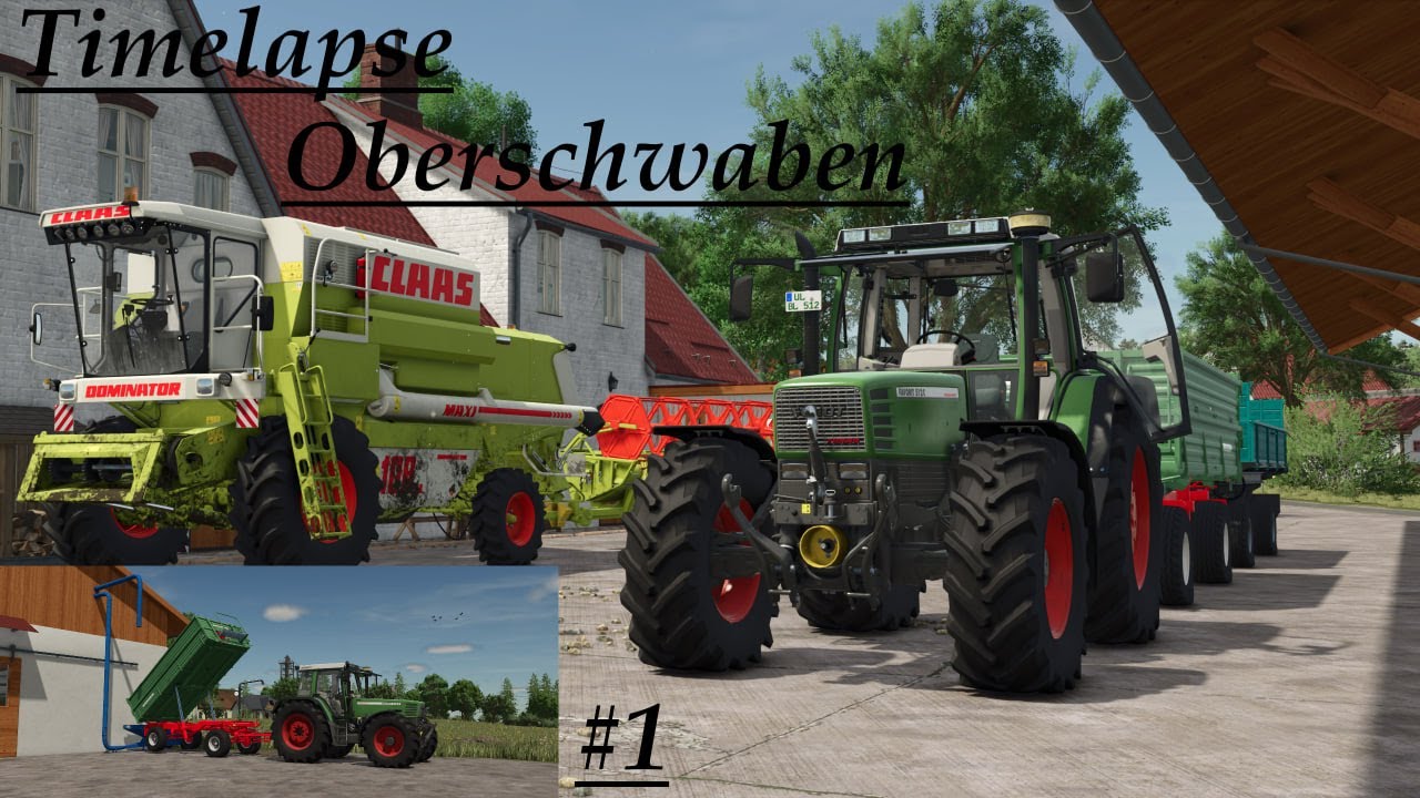 LS25 Timelapse Oberschwaben #1 Weizen & Hafer dreschen mit dem Claas Dominator 108 SL Maxi!