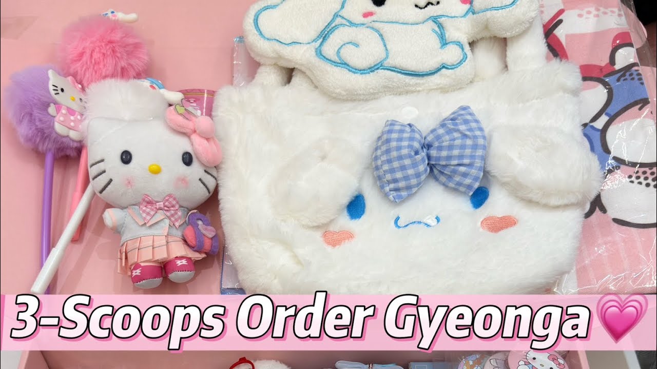 Let’s pack a 3-scoops order for Gyeonga💗#sanrio #hellokitty #asmr #fpy #kawaii 