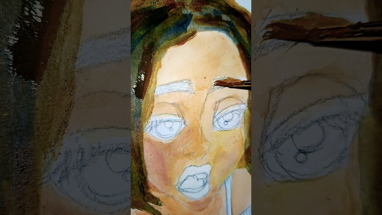 Mirror selfie aesthetic Watercoloring 