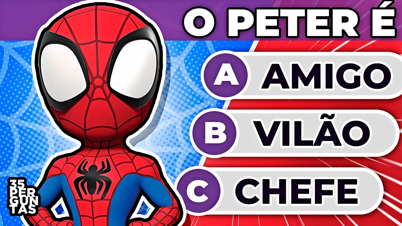 🕷️🕸️ SUPER QUIZ DE SPIDEY E SEUS AMIGOS ESPETACULARES | 35 Perguntas  #quiz #macaquiz