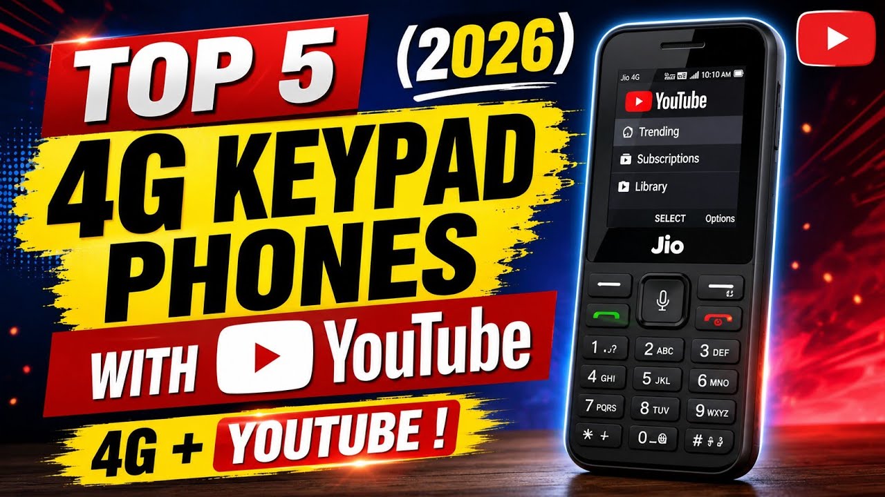 Top 5 4G Keypad Phones With YouTube (2026) 4G + YOUTUBE || Best 4G Keypad Mobiles
