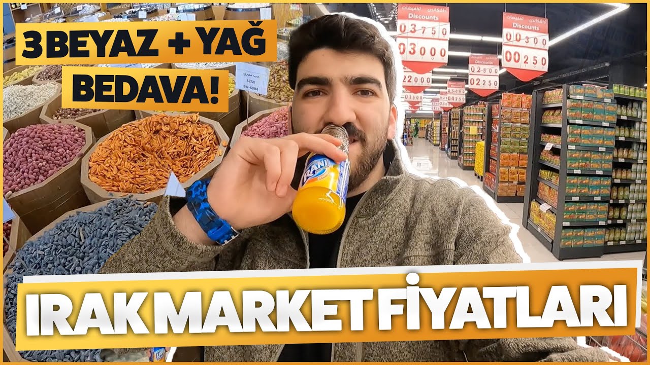 Irak Kürdistanı'nda Market Fiyatları! Burada 3 Beyaz + Yağ BEDAVA! Markette Nargile Satıyorlar :)