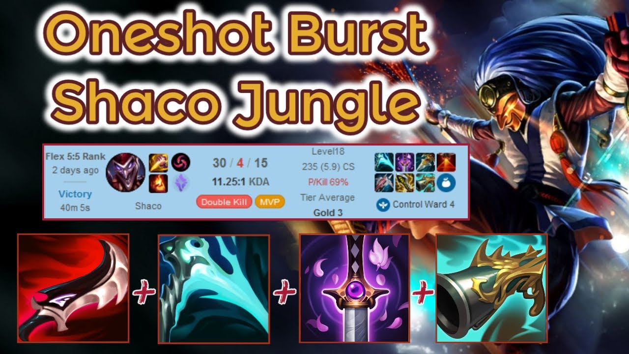 Full Lethality Oneshot Shaco Jungle - S12 Ranked [League of Legends] Full Gameplay - Infernal Shaco