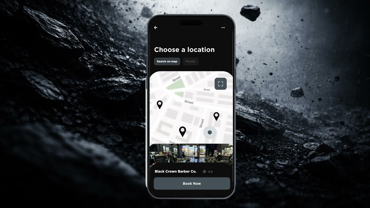 Barbershop App Onboarding Video &ndash; Seamless User Experience & Stylish Animation