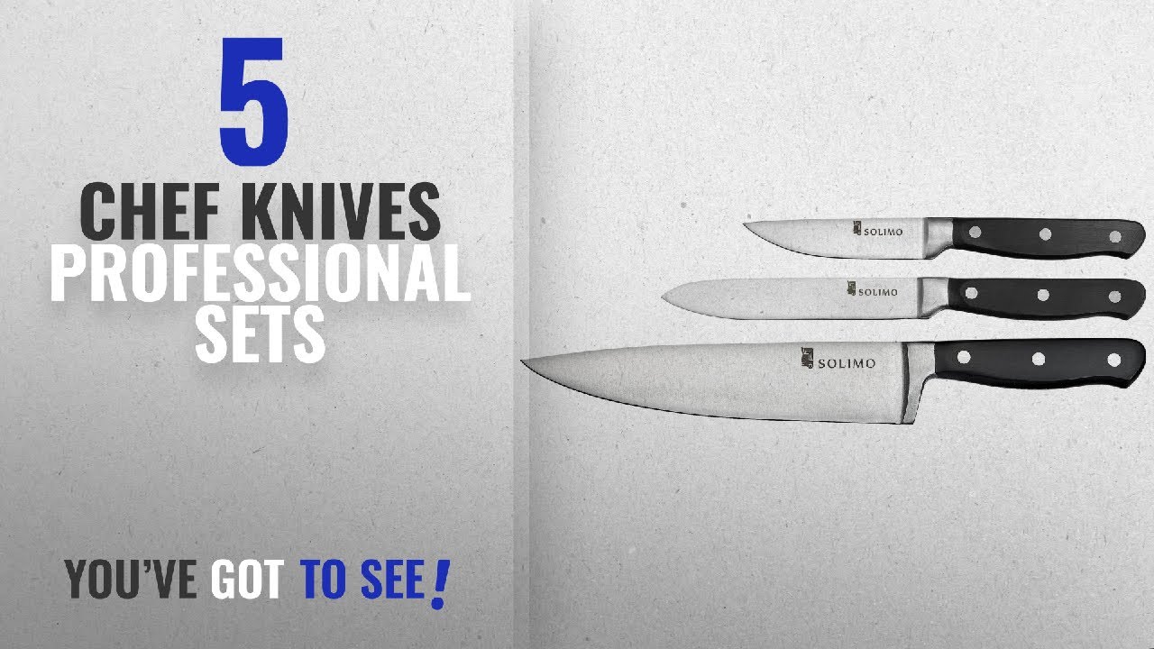 Top 10 Chef Knives Professional Sets [2018]: Solimo Premium High-Carbon Stainless Steel Kitchen
