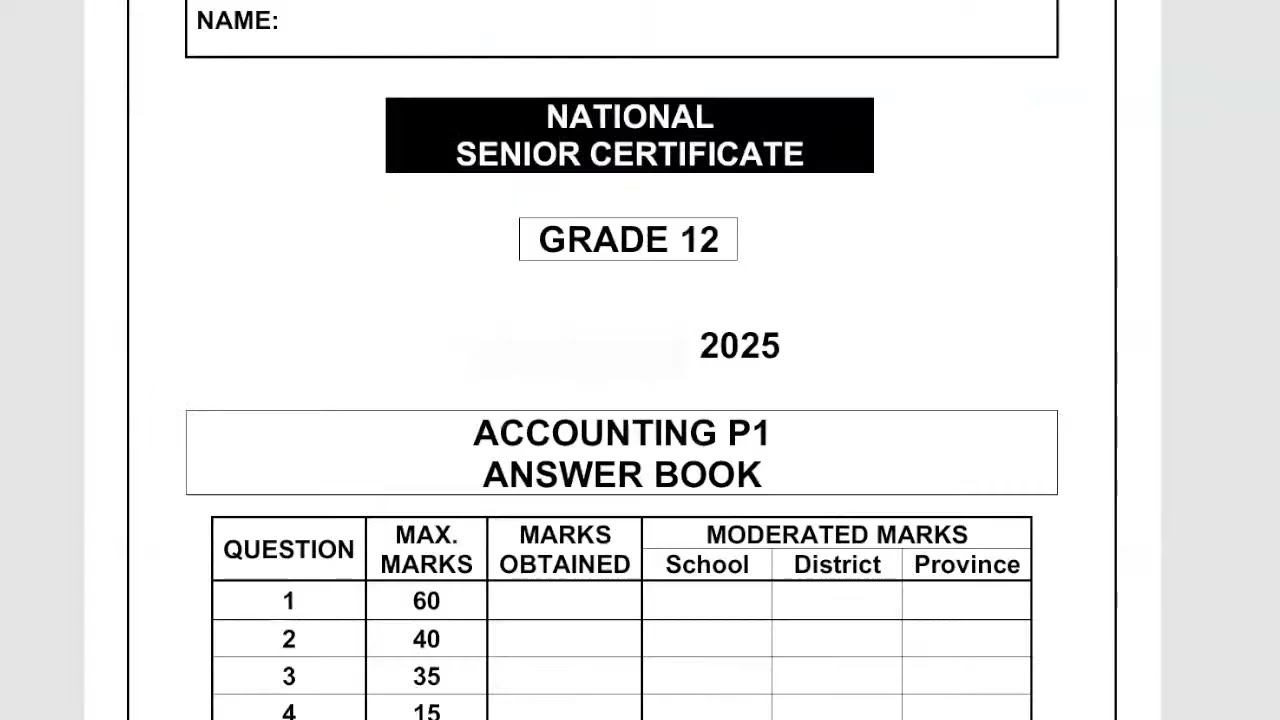 ACCOUNTING PAPER 1 FINAL EXAMS GRADE 12 FINAL REVISION  GET ANSWERED: 2025 ACCOUNTING PAPER 1 FINAL