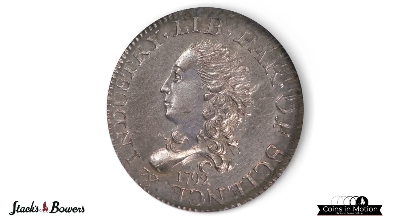 1792 Half Disme. LM-1, Judd-7, Pollock-7. Rarity-4. MS-62 (NGC).