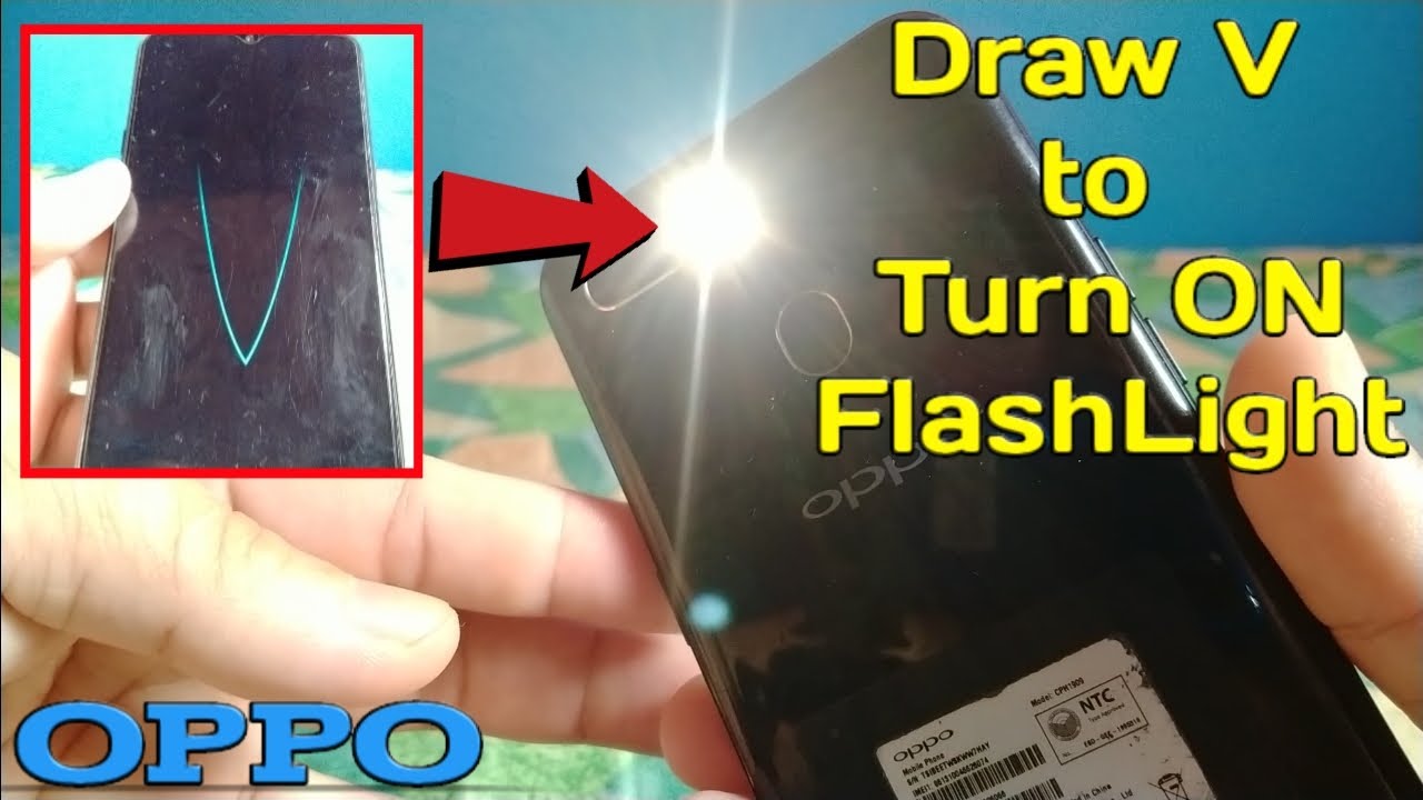 How to Enable Draw V to Turn ON Flashlight when the Screen is OFF in OPPO A5s | Screen Off Gestures