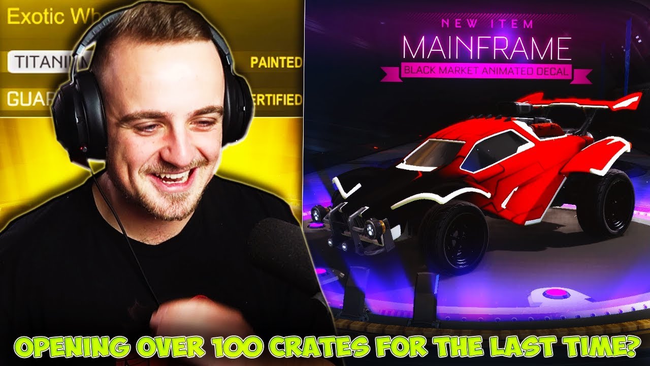 BEST ITEMS ONLY with the crate that has the HIGHEST PAINTED BLACK MARKET % in Rocket League...