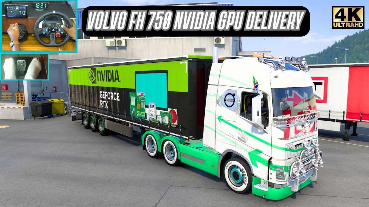 Высокотехнологичная доставка Volvo FH 750 | Видеокарты Nvidia из Европы в Кейптаун | ETS2 Logitec...