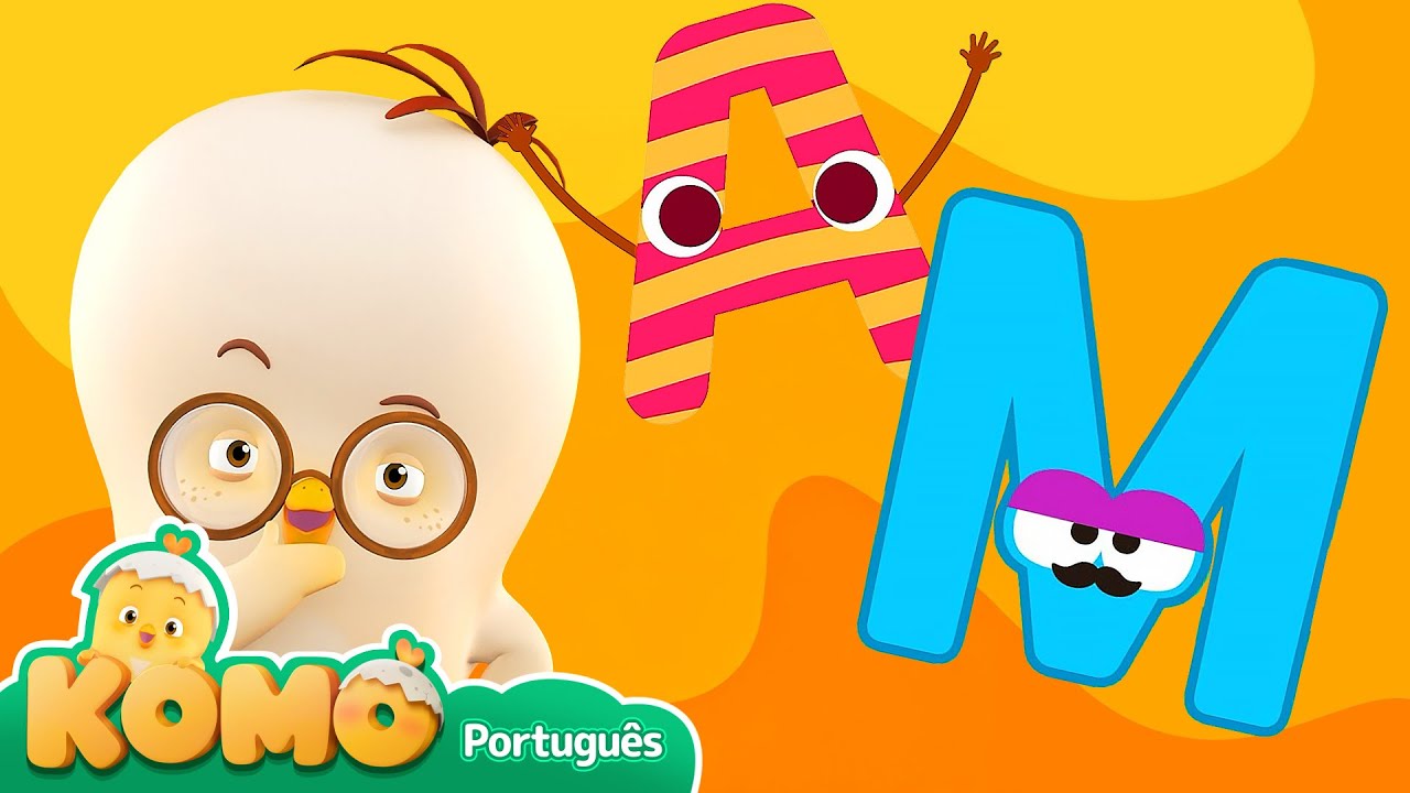 Alfabeto+Fonética A~M | Komo e Inglês | Komo, O Pintinho Carinhoso - Animação