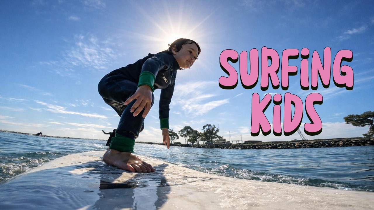 Kids surfing So-Cal