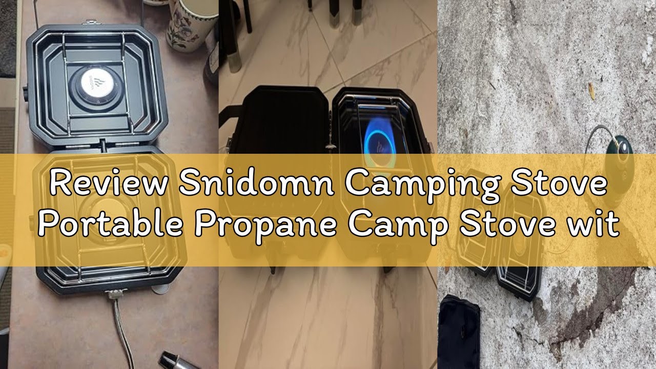 Review Snidomn Camping Stove Portable Propane Camp Stove with Independently Adjustable Heat & Carry