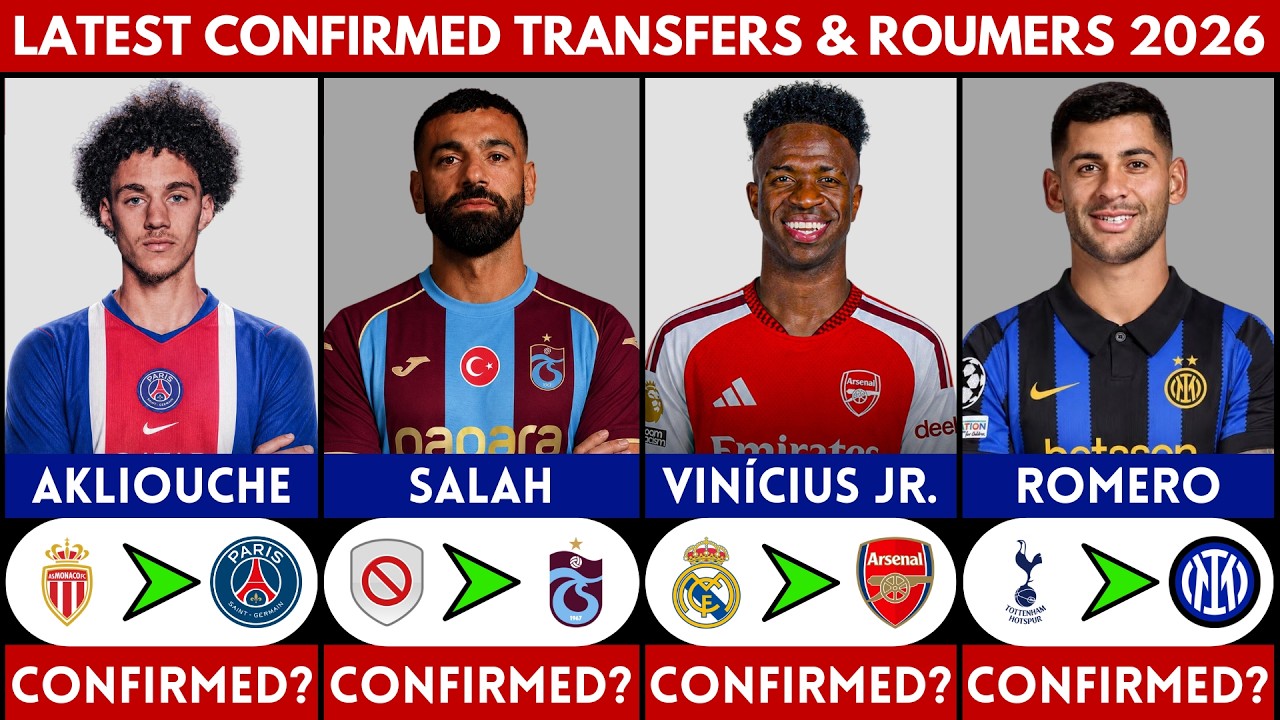 🚨 LATEST CONFIRMED TRANSFER NEWS AND RUMOURS 2026 | AKLIOUCHE, SALAH, VINICIUS JR., ROMERO........