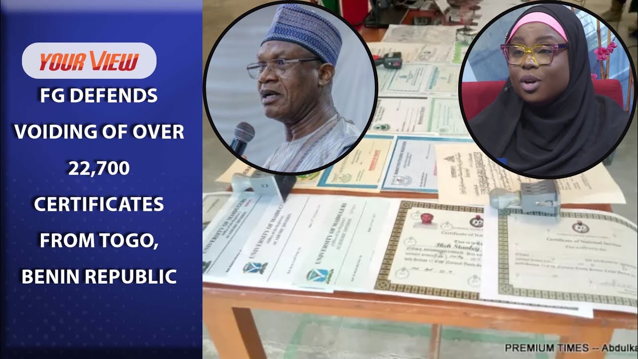 SHOCKING: Nigerians Parading Fake Certificates from Benin and Togo - Tope Calls for Action