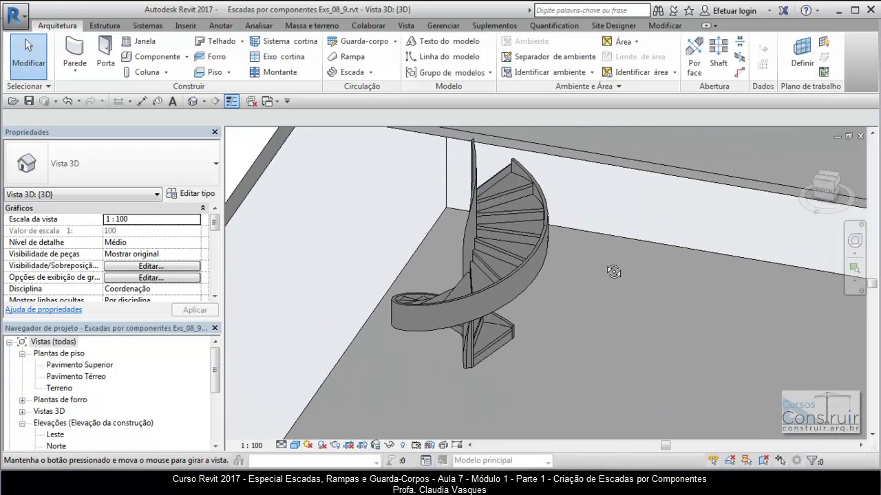 V07 Escada Espiral degraus completos
