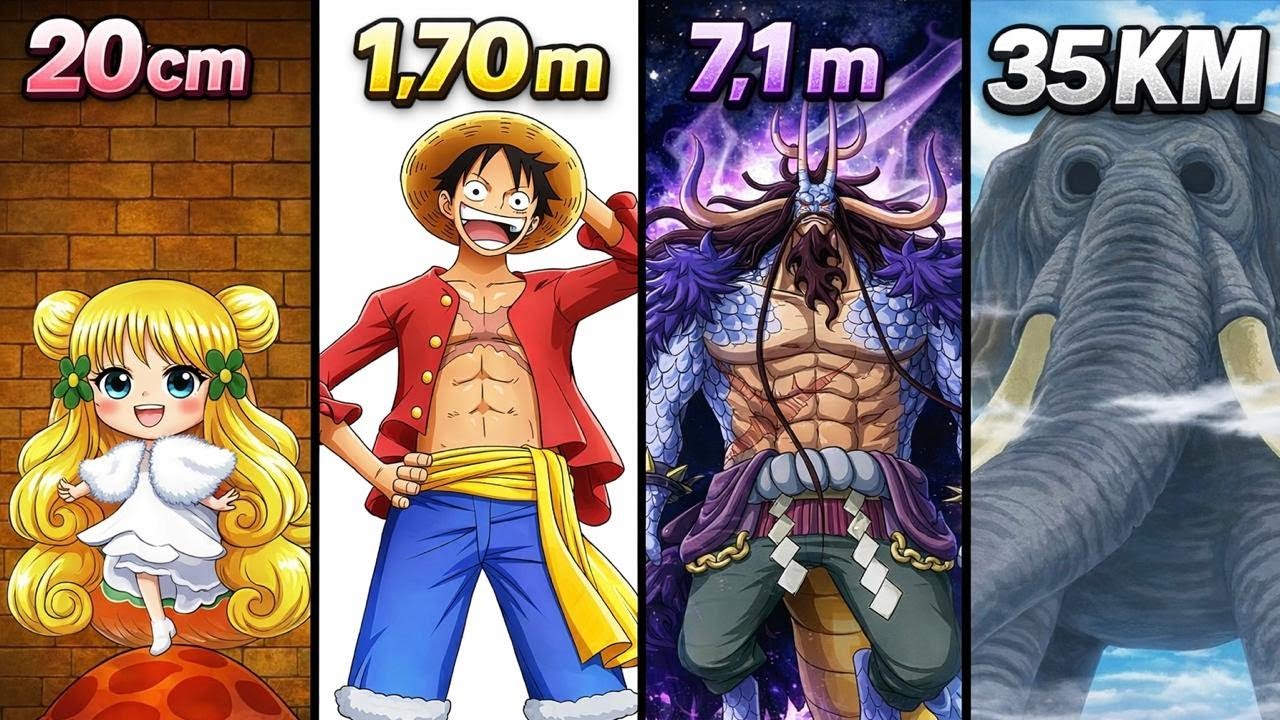 ALTURA REAL dos Personagem de One Piece – Do Menor ao Maior