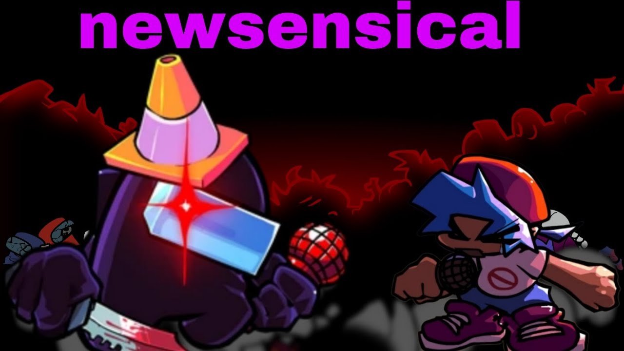 fnf newsensical but black impostor and bf sings it!