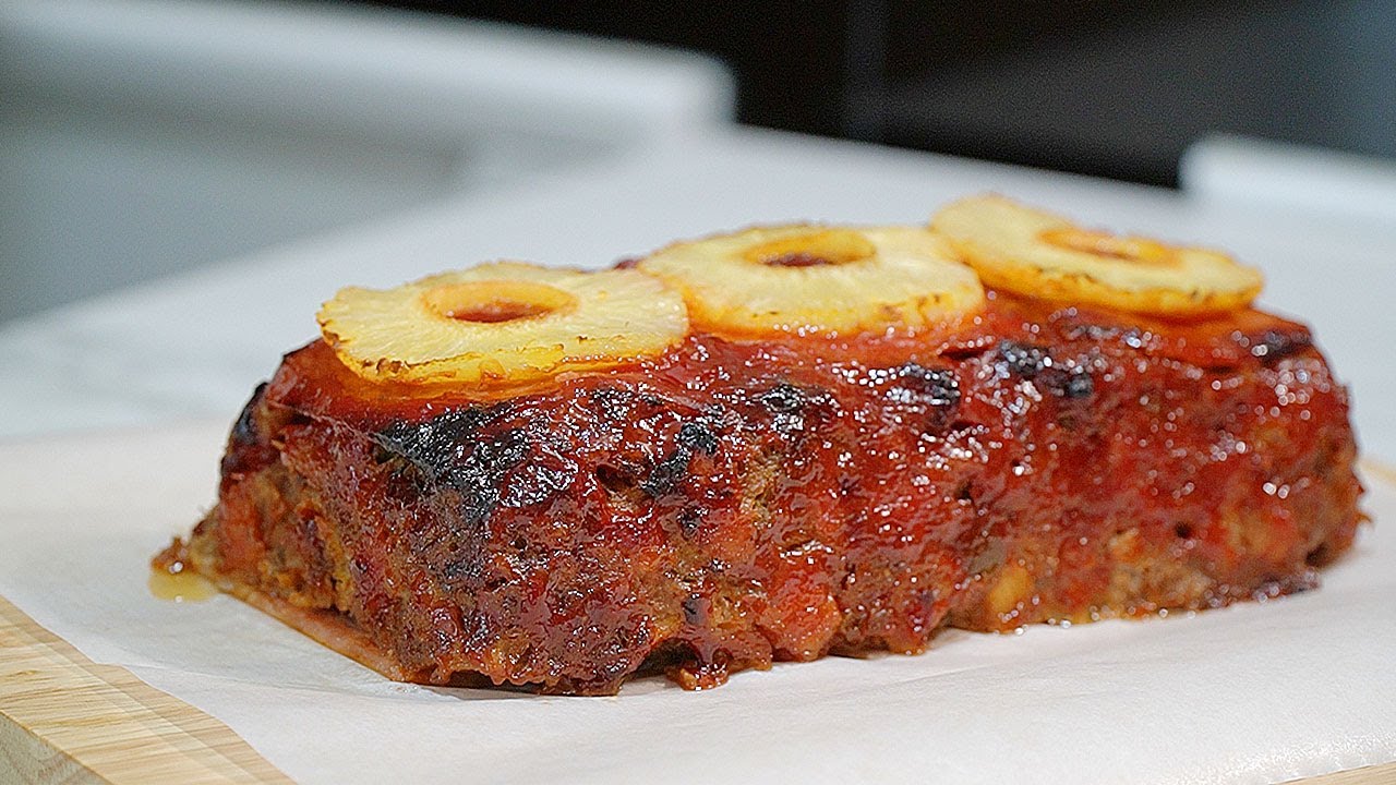 Hawaiian style MEATLOAF tropical twist on a CLASSIC