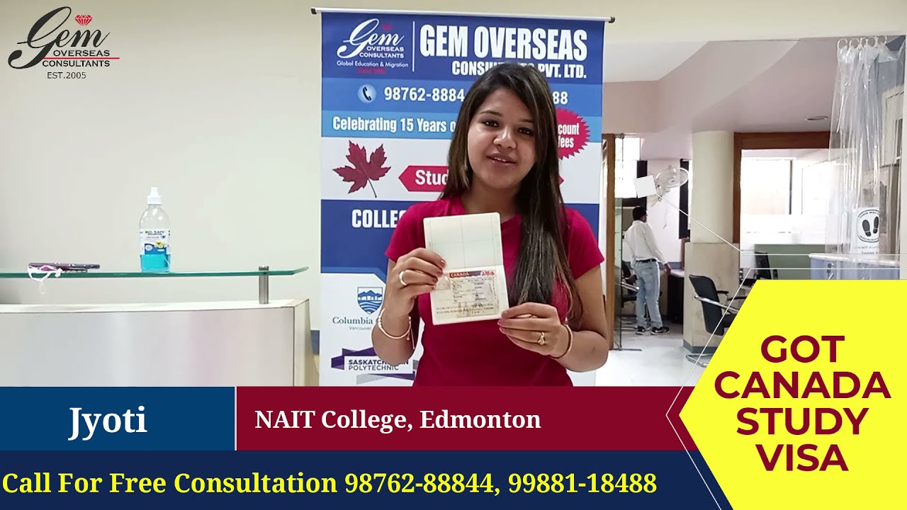 Congratulations | Got Canada Study Visa 2021 | Gem Overseas Consultants