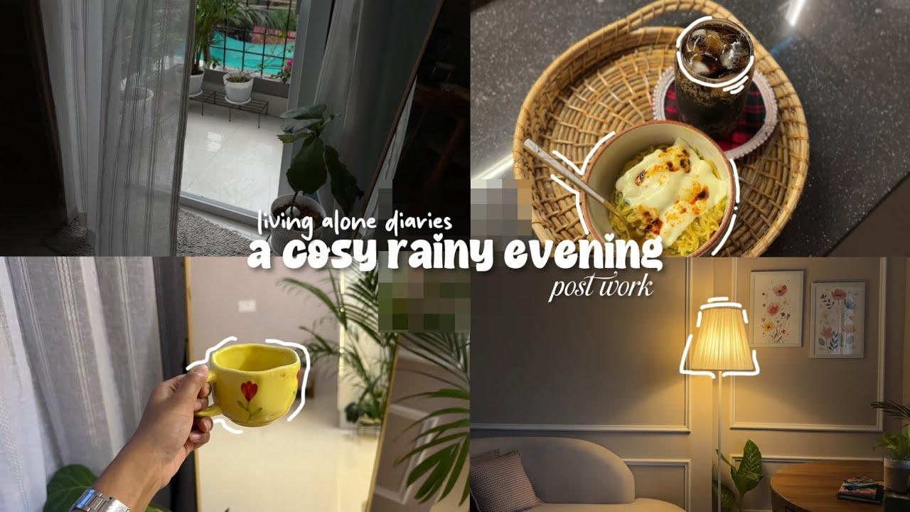 Living alone diaries 🌱🌼 Rainy evening vlog | life in Guwahati | slow ASMR Living ✨🤍