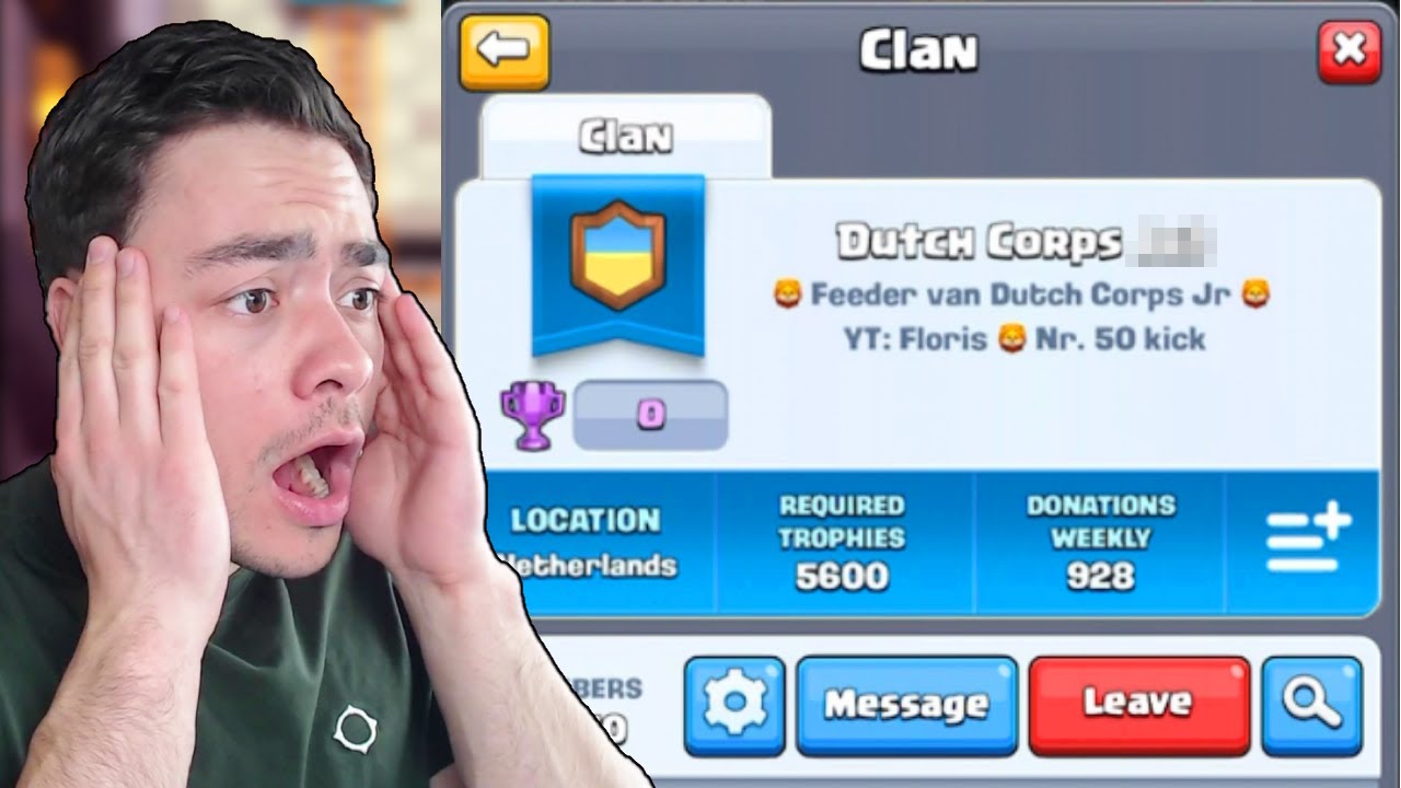 NIEUWE DUTCH CORPS CLAN OP CLASH ROYALE!!