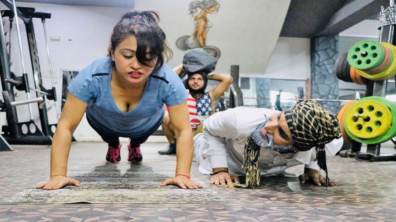 GYM में ताऊ ओर भतीजा || Funny video 2018 || Desi Comedy || HURRRH ||