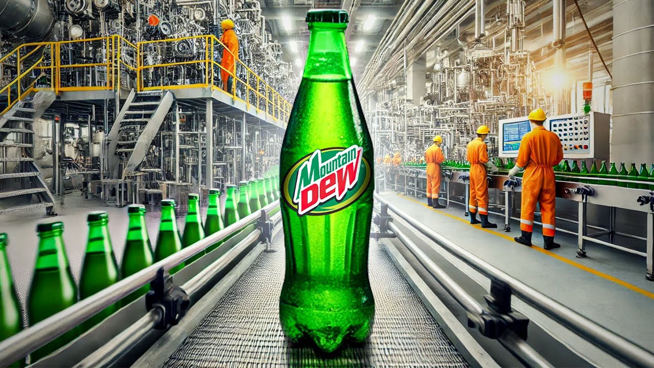 Как на фабрике изготавливают необыкновенный напиток «Mountain Dew»